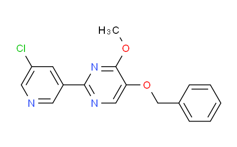 CAS No. 1632286-26-0, 5-(Benzyloxy)-2-(5-chloropyridin-3-yl)-4-methoxypyrimidine