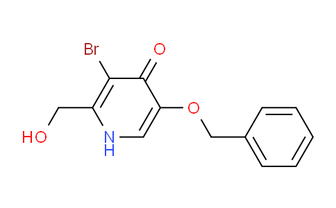 CAS No. 132038-08-5, 5-(Benzyloxy)-3-bromo-2-(hydroxymethyl)pyridin-4(1H)-one