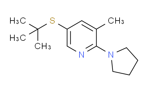 CAS No. 1355237-56-7, 5-(tert-Butylthio)-3-methyl-2-(pyrrolidin-1-yl)pyridine