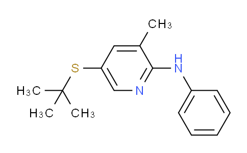 CAS No. 1355230-09-9, 5-(tert-Butylthio)-3-methyl-N-phenylpyridin-2-amine