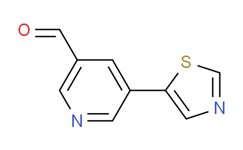 CAS No. 1346687-57-7, 5-(Thiazol-5-yl)nicotinaldehyde