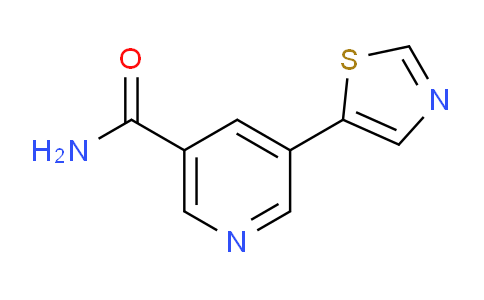 CAS No. 1346687-54-4, 5-(Thiazol-5-yl)nicotinamide
