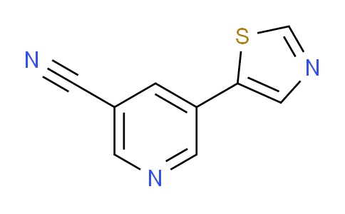 CAS No. 1346687-55-5, 5-(Thiazol-5-yl)nicotinonitrile