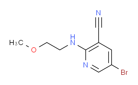 CAS No. 1346809-46-8, 5-Bromo-2-((2-methoxyethyl)amino)nicotinonitrile