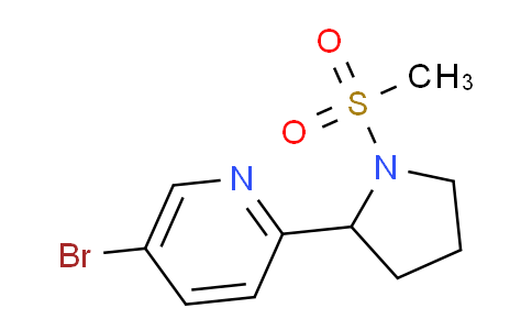 CAS No. 1361114-85-3, 5-Bromo-2-(1-(methylsulfonyl)pyrrolidin-2-yl)pyridine