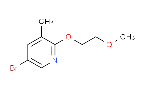CAS No. 1288996-83-7, 5-Bromo-2-(2-methoxyethoxy)-3-methylpyridine