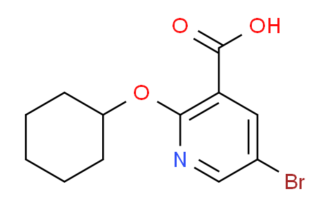 CAS No. 1216955-51-9, 5-Bromo-2-(cyclohexyloxy)nicotinic acid