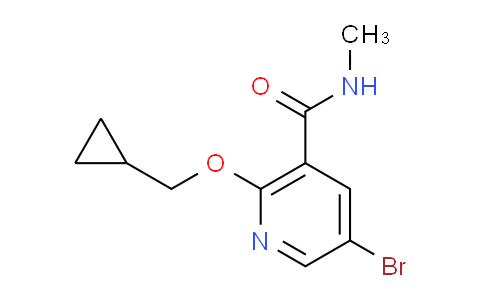 CAS No. 1707609-45-7, 5-Bromo-2-(cyclopropylmethoxy)-N-methylnicotinamide