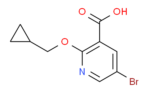 CAS No. 1017782-57-8, 5-Bromo-2-(cyclopropylmethoxy)nicotinic acid