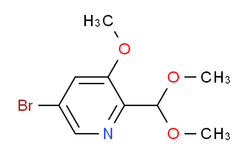 CAS No. 1138443-86-3, 5-Bromo-2-(dimethoxymethyl)-3-methoxypyridine