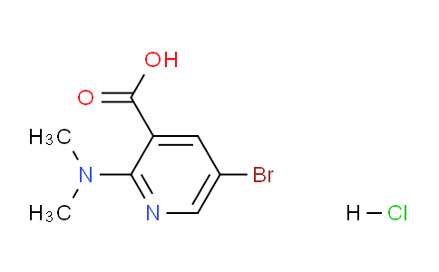 CAS No. 1820675-03-3, 5-Bromo-2-(dimethylamino)nicotinic acid hydrochloride