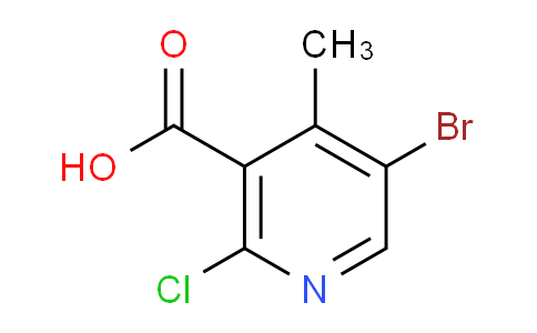 CAS No. 1393576-22-1, 5-Bromo-2-chloro-4-methylnicotinic acid