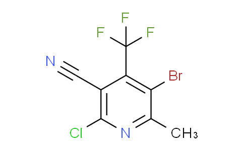 CAS No. 1135283-49-6, 5-Bromo-2-chloro-6-methyl-4-(trifluoromethyl)nicotinonitrile