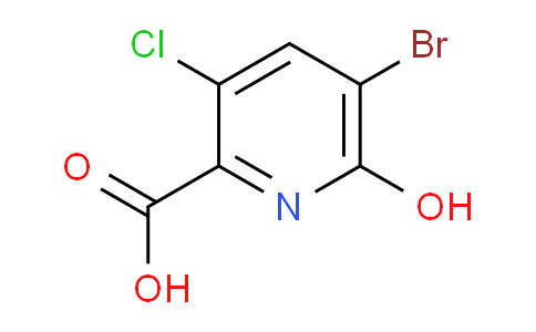 CAS No. 1820612-66-5, 5-Bromo-3-chloro-6-hydroxypicolinic acid
