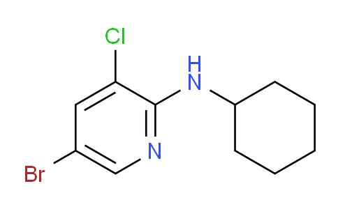 CAS No. 1280786-98-2, 5-Bromo-3-chloro-N-cyclohexylpyridin-2-amine