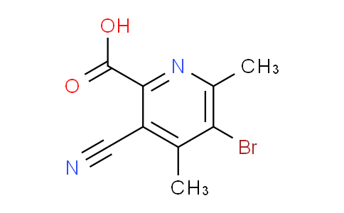 CAS No. 1221792-64-8, 5-Bromo-3-cyano-4,6-dimethylpicolinic acid