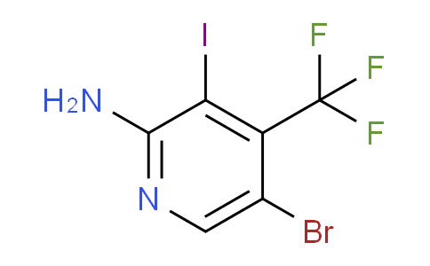 CAS No. 1427504-07-1, 5-Bromo-3-iodo-4-(trifluoromethyl)pyridin-2-amine