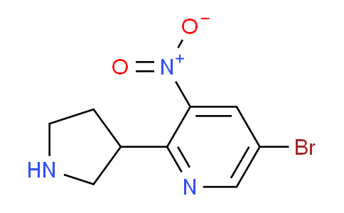 CAS No. 1020253-22-8, 5-Bromo-3-nitro-2-(pyrrolidin-3-yl)pyridine