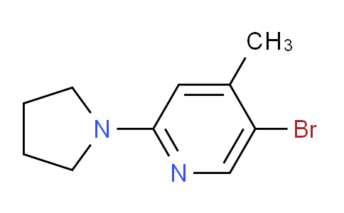 CAS No. 1187385-95-0, 5-Bromo-4-methyl-2-(pyrrolidin-1-yl)pyridine