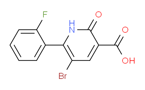 CAS No. 1708428-52-7, 5-Bromo-6-(2-fluorophenyl)-2-oxo-1,2-dihydropyridine-3-carboxylic acid