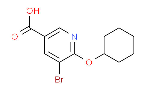 CAS No. 1216394-54-5, 5-Bromo-6-(cyclohexyloxy)nicotinic acid