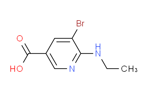 CAS No. 1785323-58-1, 5-Bromo-6-(ethylamino)nicotinic acid