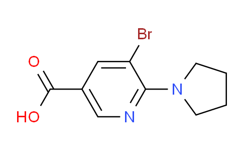 CAS No. 1187930-16-0, 5-Bromo-6-(pyrrolidin-1-yl)nicotinic acid