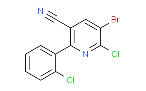 CAS No. 1708250-72-9, 5-Bromo-6-chloro-2-(2-chlorophenyl)nicotinonitrile