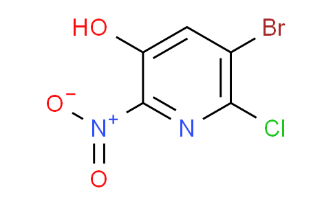 CAS No. 1131041-71-8, 5-Bromo-6-chloro-2-nitropyridin-3-ol