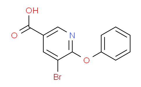 CAS No. 1215764-12-7, 5-Bromo-6-phenoxynicotinic acid