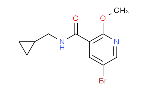 CAS No. 1708250-62-7, 5-Bromo-N-(cyclopropylmethyl)-2-methoxynicotinamide