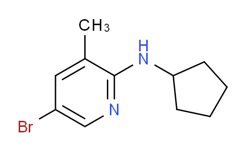 CAS No. 1219957-52-4, 5-Bromo-N-cyclopentyl-3-methylpyridin-2-amine
