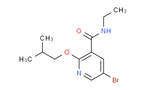CAS No. 1707568-43-1, 5-Bromo-N-ethyl-2-isobutoxynicotinamide