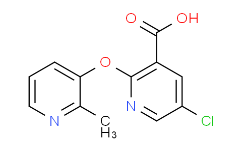 CAS No. 1255147-31-9, 5-Chloro-2-((2-methylpyridin-3-yl)oxy)nicotinic acid