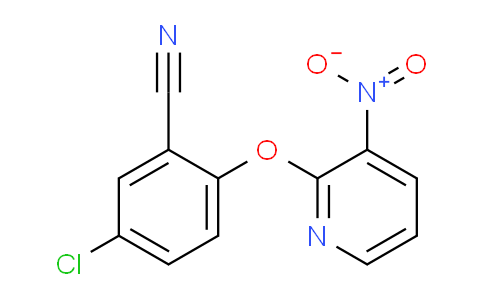CAS No. 1417566-32-5, 5-Chloro-2-((3-nitropyridin-2-yl)oxy)benzonitrile