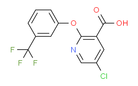 CAS No. 1338494-58-8, 5-Chloro-2-(3-(trifluoromethyl)phenoxy)nicotinic acid