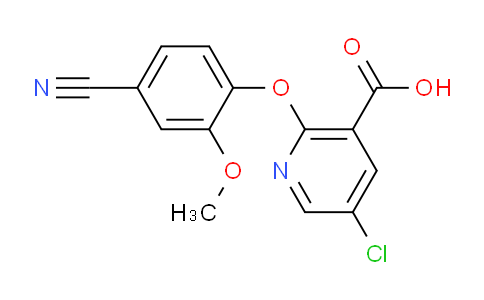 CAS No. 1255147-24-0, 5-Chloro-2-(4-cyano-2-methoxyphenoxy)nicotinic acid