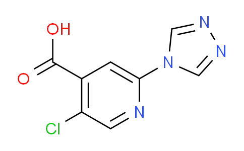 CAS No. 1351393-59-3, 5-Chloro-2-(4H-1,2,4-triazol-4-yl)isonicotinic acid