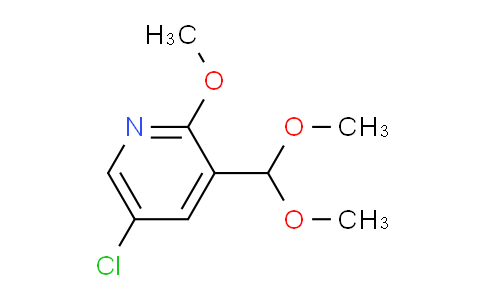CAS No. 1261365-50-7, 5-Chloro-3-(dimethoxymethyl)-2-methoxypyridine