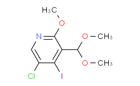 CAS No. 1305324-67-7, 5-Chloro-3-(dimethoxymethyl)-4-iodo-2-methoxypyridine