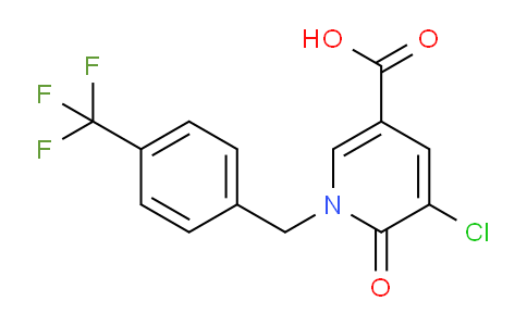 CAS No. 886761-94-0, 5-Chloro-6-oxo-1-(4-(trifluoromethyl)benzyl)-1,6-dihydropyridine-3-carboxylic acid