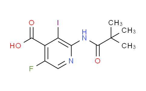 CAS No. 1299607-63-8, 5-Fluoro-3-iodo-2-pivalamidoisonicotinic acid