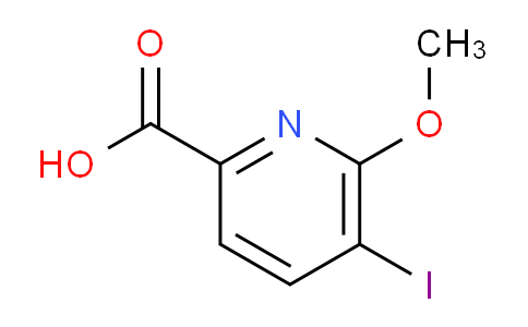 CAS No. 1823343-86-7, 5-Iodo-6-methoxypicolinic acid