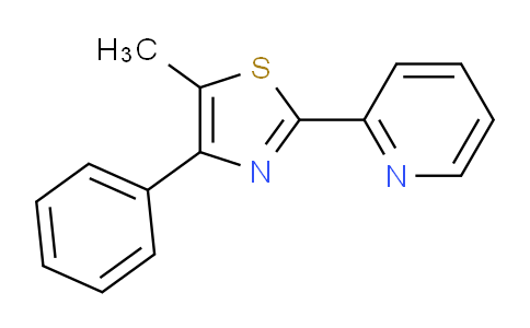 CAS No. 1217863-27-8, 5-Methyl-4-phenyl-2-(pyridin-2-yl)thiazole