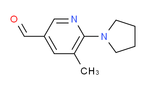 CAS No. 1355206-00-6, 5-Methyl-6-(pyrrolidin-1-yl)nicotinaldehyde