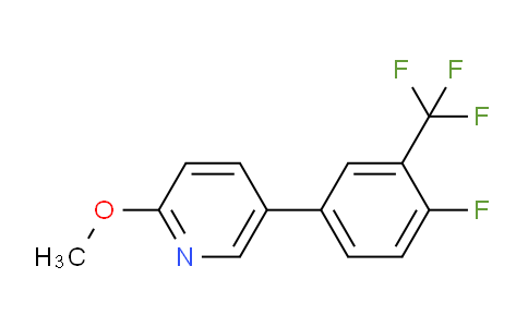 CAS No. 1375069-20-7, 5-[4-Fluoro-3-(trifluoromethyl)phenyl]-2-methoxypyridine