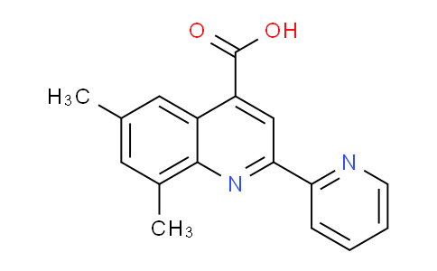 CAS No. 725705-56-6, 6,8-Dimethyl-2-(pyridin-2-yl)quinoline-4-carboxylic acid