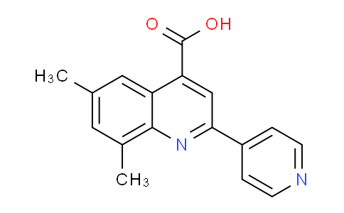 CAS No. 436092-56-7, 6,8-Dimethyl-2-(pyridin-4-yl)quinoline-4-carboxylic acid