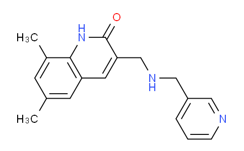 CAS No. 436087-70-6, 6,8-Dimethyl-3-(((pyridin-3-ylmethyl)amino)methyl)quinolin-2(1H)-one
