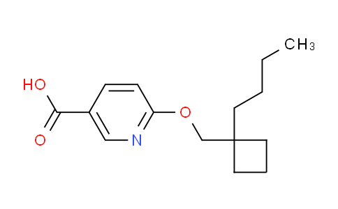 CAS No. 1427014-65-0, 6-((1-Butylcyclobutyl)methoxy)nicotinic acid